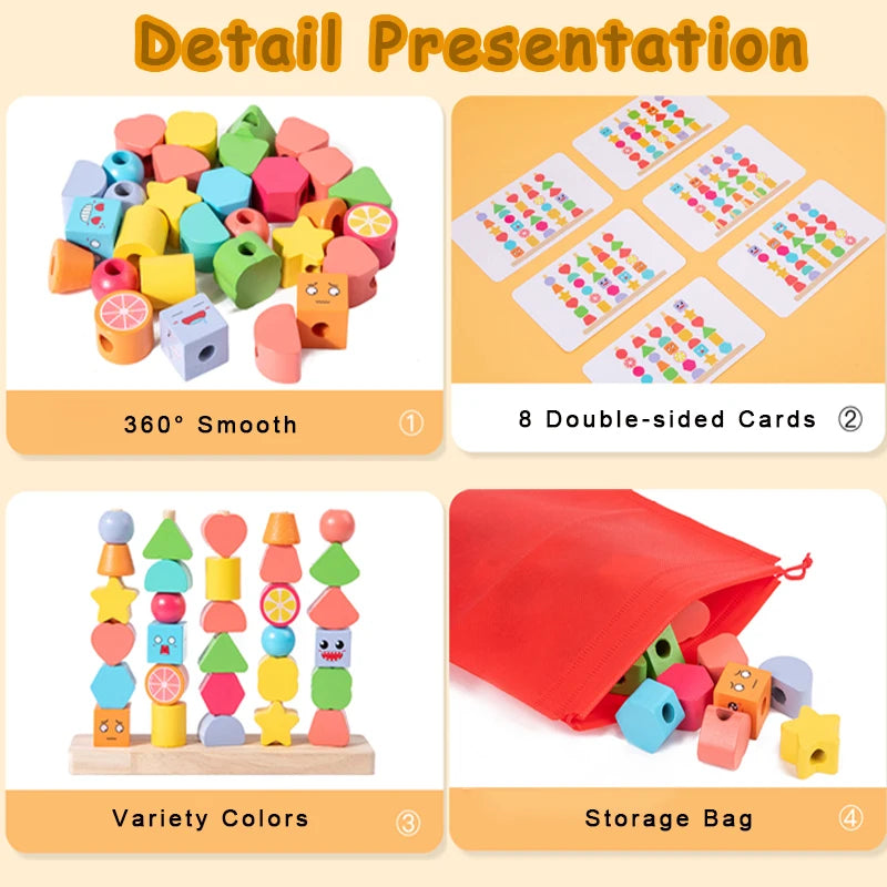 Wooden Montessori Beads Toys