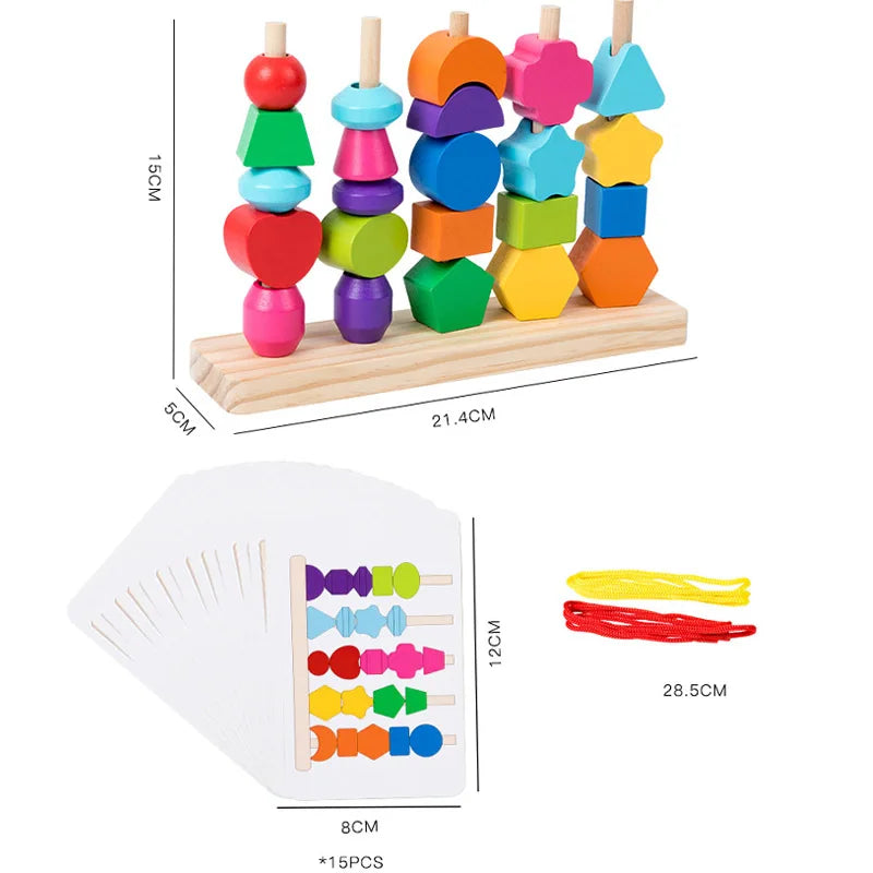 Wooden Montessori Beads Toys