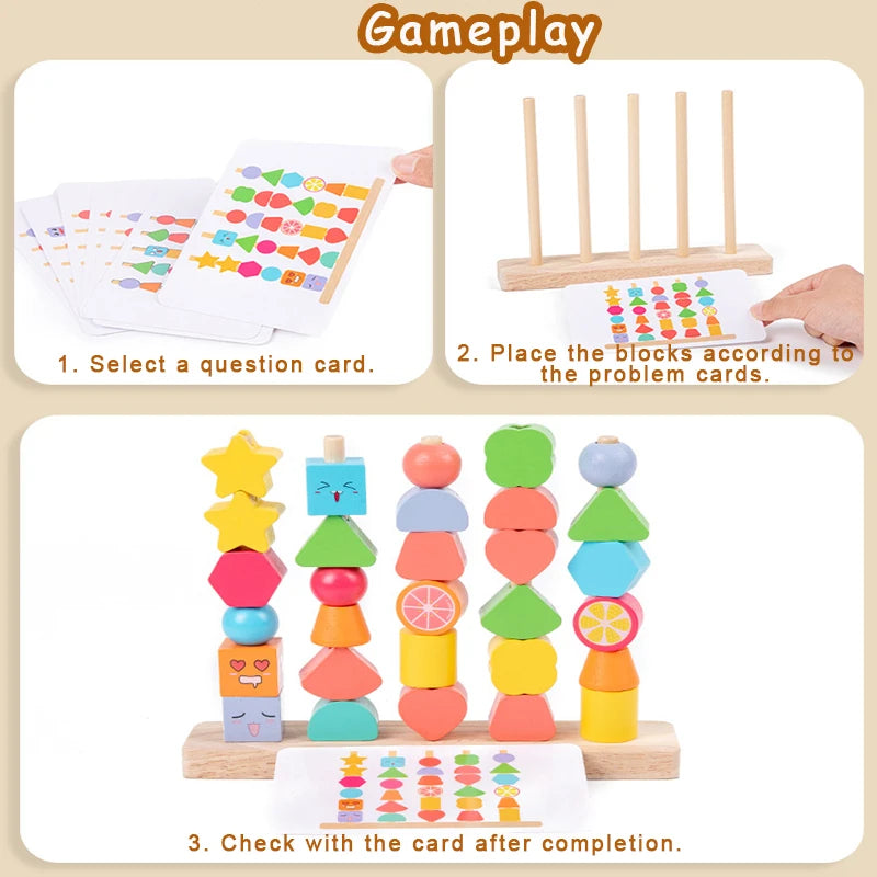 Wooden Montessori Beads Toys