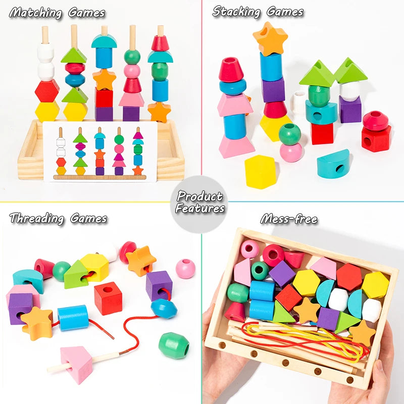 Wooden Montessori Beads Toys