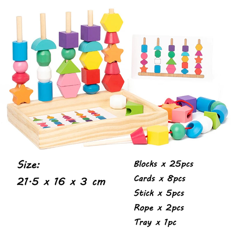Wooden Montessori Beads Toys