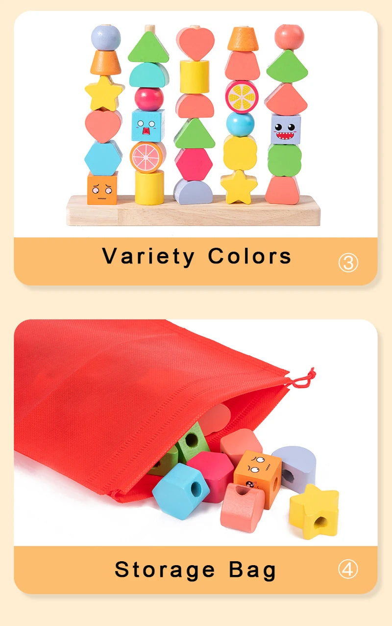 Wooden Montessori Beads Toys