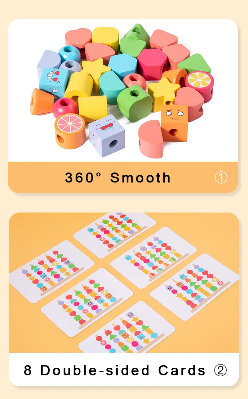 Wooden Montessori Beads Toys